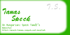 tamas speck business card